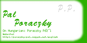 pal poraczky business card